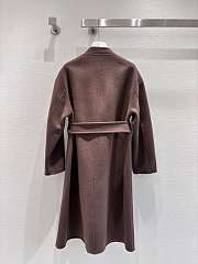 Belted coat in cashmere wool  - 4