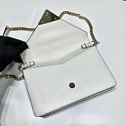 Prada flap shoulder white bag 21.5x14x4cm - 3