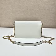 Prada flap shoulder white bag 21.5x14x4cm - 2