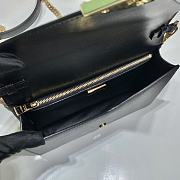 Prada flap shoulder black bag 21.5x14x4cm - 4