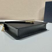 Prada flap shoulder black bag 21.5x14x4cm - 6