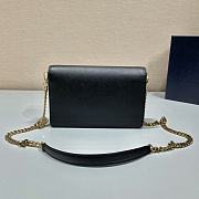 Prada flap shoulder black bag 21.5x14x4cm - 5