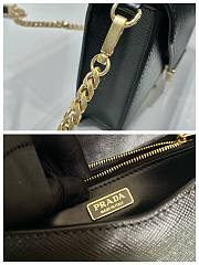 Prada flap shoulder black bag 21.5x14x4cm - 2