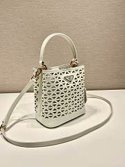 Prada Hollow Bucket White Bag 18X17X11.5CM - 5