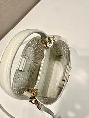 Prada Hollow Bucket White Bag 18X17X11.5CM - 4