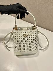 Prada Hollow Bucket White Bag 18X17X11.5CM - 3