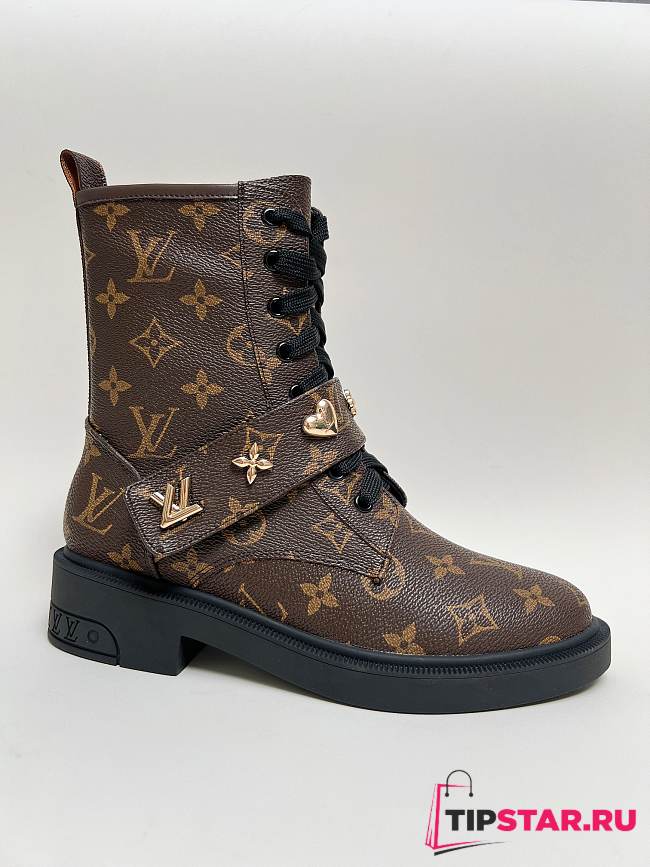 LV Capucines logo brown boots - 1