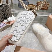 Miu Miu wool half-slip mules closed toe fur white slippers - 2