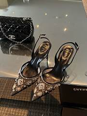 RENE CAOVILLA 24 new gem rhinestone black high heels  - 1