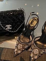 RENE CAOVILLA 24 new gem rhinestone black high heels  - 3