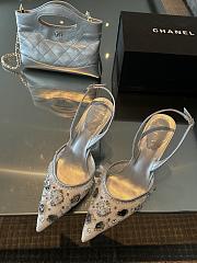 RENE CAOVILLA 24 new gem rhinestone white high heels  - 1