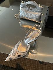 RENE CAOVILLA 24 new gem rhinestone white high heels  - 5