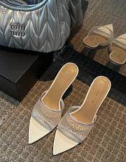 GIANVITO ROSSI Mesh Crystal Muller High Heels - 3