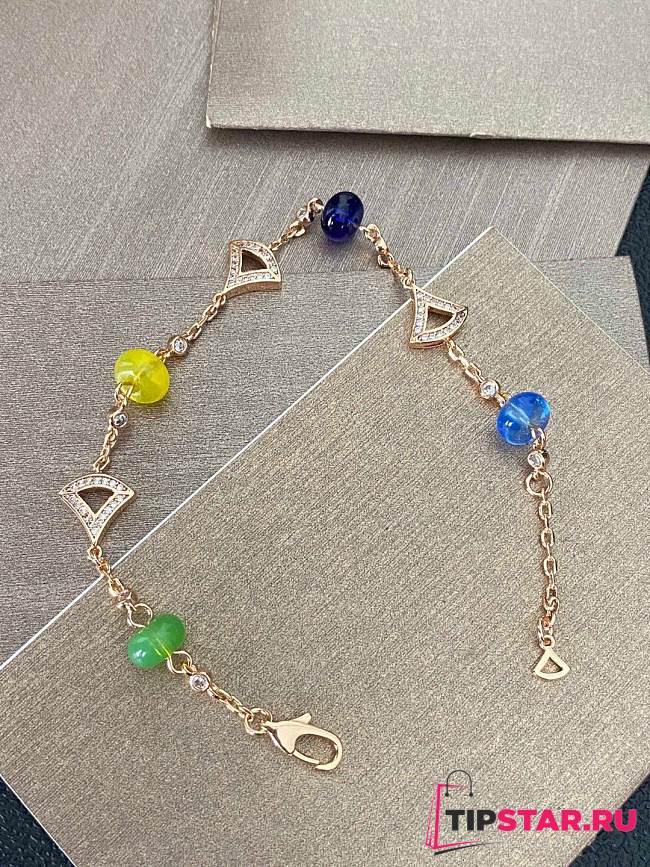 BVLGARI Bulgari hollow colored diamond skirt bracelet - 1