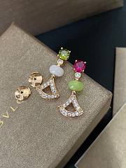 BVLGARI Bulgari hollow colored diamond dress earrings - 1