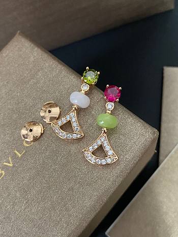 BVLGARI Bulgari hollow colored diamond dress earrings