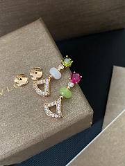 BVLGARI Bulgari hollow colored diamond dress earrings - 5