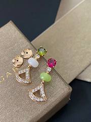 BVLGARI Bulgari hollow colored diamond dress earrings - 4