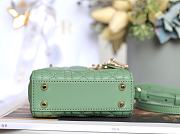 DIOR LADY Super Mini Lambskin Mint Green 12 x 10 x 5 cm - 2