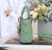 DIOR LADY Super Mini Lambskin Mint Green 12 x 10 x 5 cm - 3