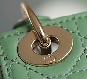 DIOR LADY Super Mini Lambskin Mint Green 12 x 10 x 5 cm - 5