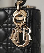 DIOR LADY Super Mini Lambskin Black 12 x 10 x 5 cm - 2