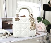 DIOR LADY Super Mini Sheepskin White 12 x 10 x 5 cm - 1