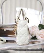 DIOR LADY Super Mini Sheepskin White 12 x 10 x 5 cm - 6