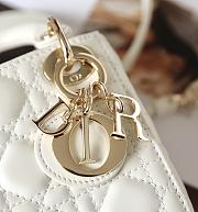 DIOR LADY Super Mini Sheepskin White 12 x 10 x 5 cm - 3