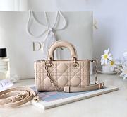 DIOR Lady Horizontal Version of Princess Diana Apricot Mini 16 x 9 x 5 cm - 6