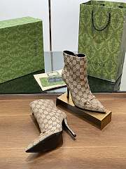 Gucci Horsebit Buckle High Heel Short Brown Boots - 6