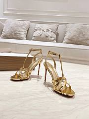 Christian Louboutin gold high-heeled sandals - 1