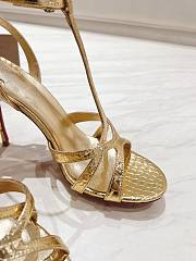 Christian Louboutin gold high-heeled sandals - 4