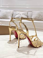 Christian Louboutin gold high-heeled sandals - 3