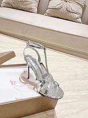 Christian Louboutin silver high-heeled sandals - 6