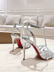 Christian Louboutin silver high-heeled sandals - 5