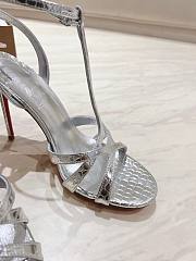 Christian Louboutin silver high-heeled sandals - 4