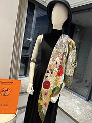 HERMES 140cm velvet square scarf - 3