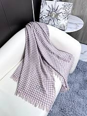 Dior houndstooth shawl pink scarf - 3