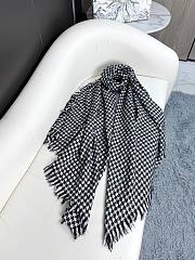 Dior houndstooth shawl black scarf - 1