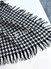 Dior houndstooth shawl black scarf - 3