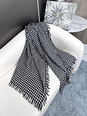 Dior houndstooth shawl black scarf - 2