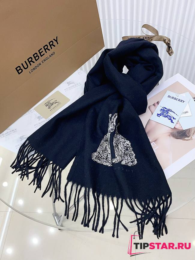 Burberry dark blue scaft 32*180cm - 1