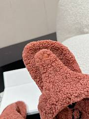 Loewe Soft Lambswool Angled Dark Orange Slippers - 6