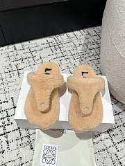  Loewe Soft Lambswool Angled Beige Slippers - 1