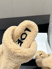  Loewe Soft Lambswool Angled Beige Slippers - 3