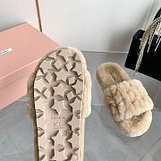 Miu Mi 24ss wool beige slippers - 5