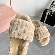 Miu Mi 24ss wool beige slippers - 3