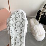 Miu Mi 24ss wool white slippers - 5