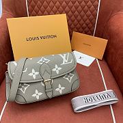 LV Elephant Grey Baguette Bag 24 x 15 x 9cm - 1